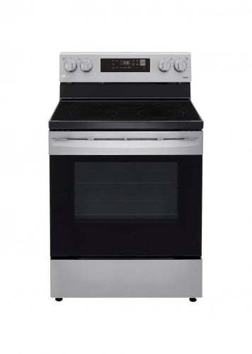 LG, Electric Range, 4 Black Ceramic Hobs 1 Warming Zone, Stainless Steel