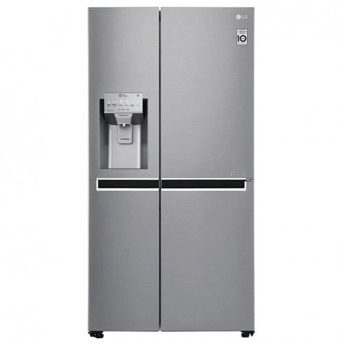 LG 21.2 Cu.Ft, Side By Side Refrigerator , Plantinum Silver Color , Pocket Handle , Inverter Linear Compressor
