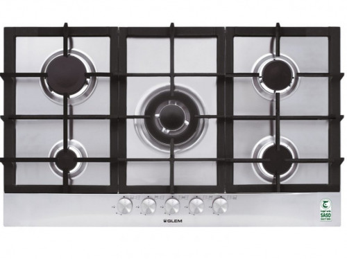Glem Gas Hob 5Gas Brn,86cm,Cst/I,F/C