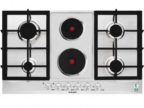 Glem Gas Hob 2Elc&4Gas,86cm,Cst/I,F/C