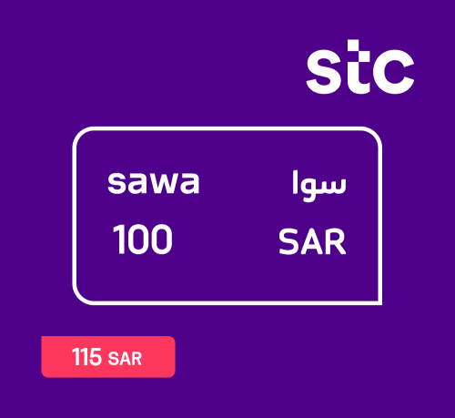 بطاقة إعادة شحن سوا 100 ريال
