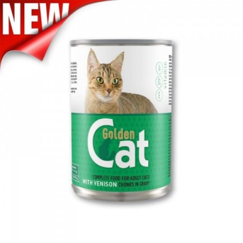 GOLDEN CAT طعام قطط مع لحم الغزال بالصلصة 415 جرام