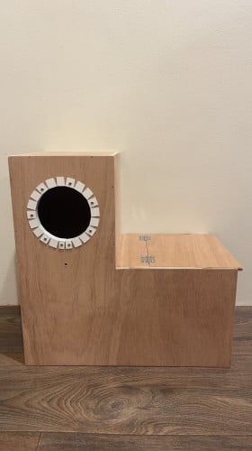 بياضة دره حرف L مع ألمنيوم خشب اندنوسي سماكة 9 ملي طول 40 عرض 40 عمق 25