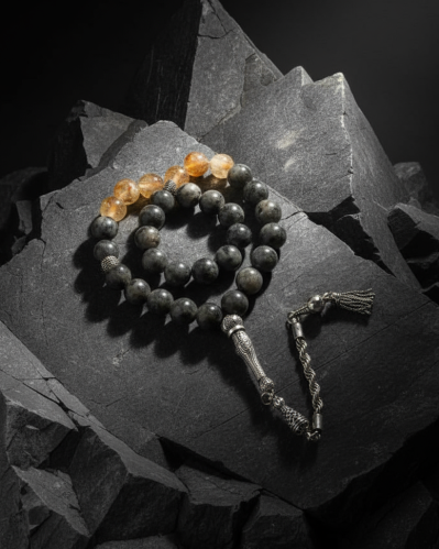 سبحة حجر لابرادوريت وسترين