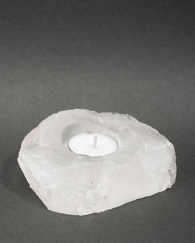 Natural Clear Quartz Stone Candle Holder