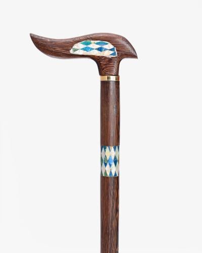 عصا عكاز فينجي صدف طبيعي فاخر