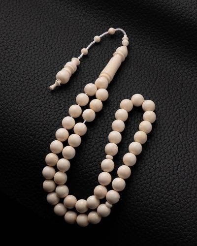Rare round ivory (elephant tusk) rosary 45 beads