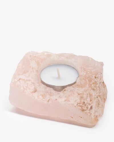 Natural Rose Quartz Candle Holder