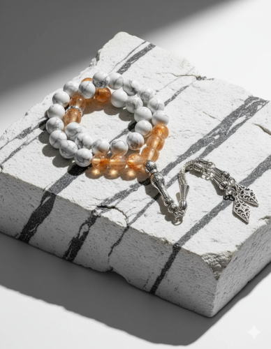 سبحة حجر جاموس ( الهاوليت ) وسترين