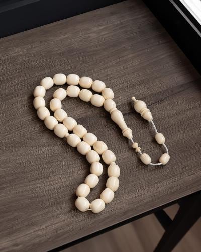 Very rare rosary made of ivory (elephant tusk)