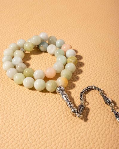 سبحة حجر فلورايت طبيعي ملون