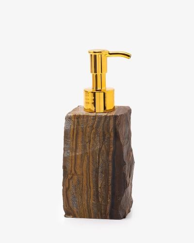 Natural Tiger Eye Stone Liquid Soap Dispenser