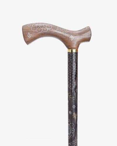 عصا عكاز خشب فينجي طبيعي فاخر