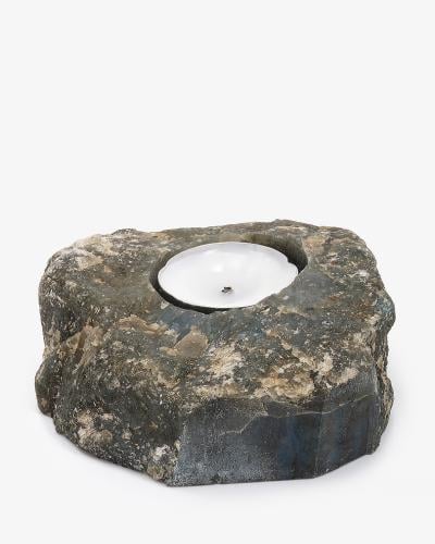Natural Labradorite Stone Candle Holder