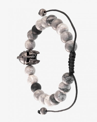 Grey Labradorite Stone Casual Bracelet