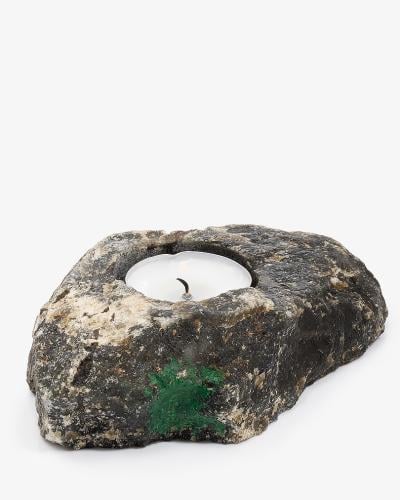 Natural Labradorite Stone Candle Holder