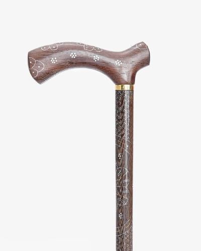 عصا عكاز فينجي صدف طبيعي فاخر