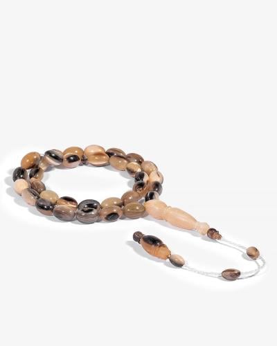 Luxury Oval Natural Buffalo Horn Rosary
