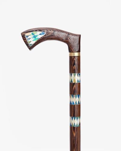 عصا عكاز فينجي صدف طبيعي فاخر