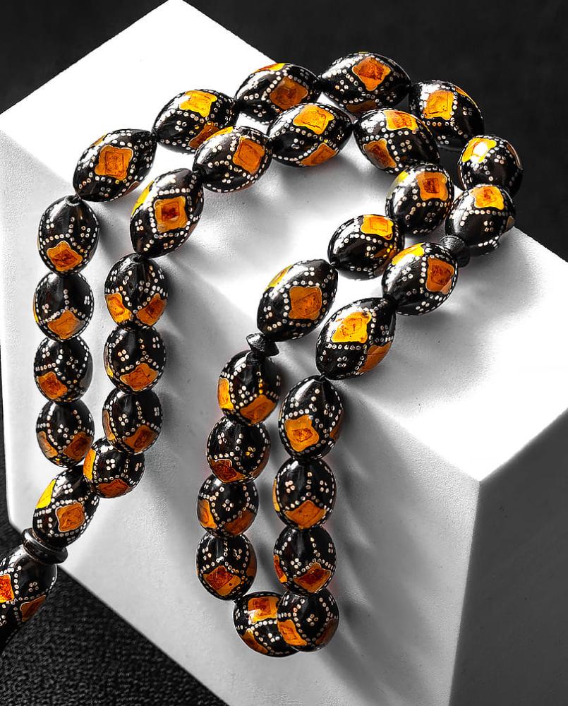 925k Amber Yellow shops - Black Silver Rosary, Amber Bracelet, Vintage Rosary, Rosary Goth Gifts for Men