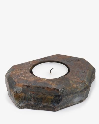 Natural Clay Iron Stone Candle Holder