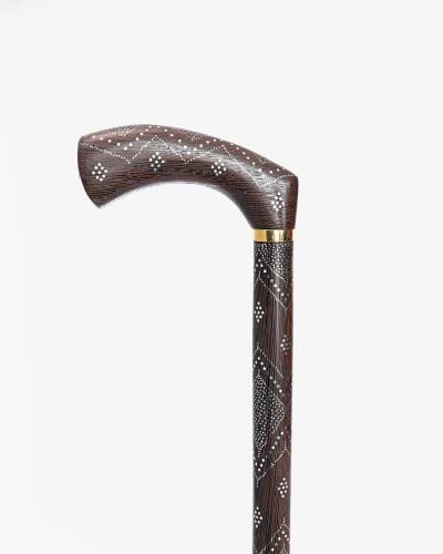 عصا عكاز خشب فينجي طبيعي فاخر