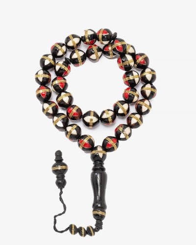 سبحة كوك دائرية شبيه المرجان والعاج