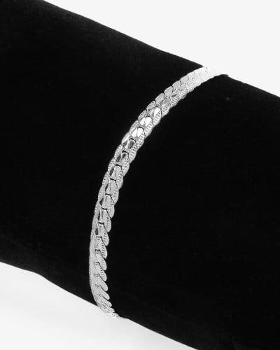 Shiny Chrome Plated Men's Wristband