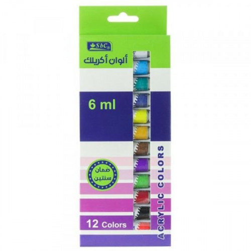 ألوان عصار أكريلك 12 لون اس بي سي