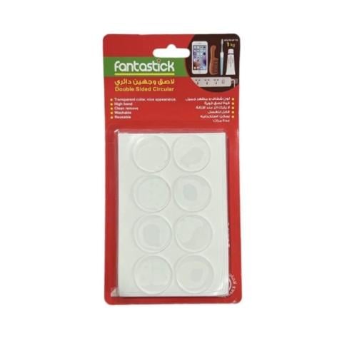 لاصق بوجهين شفاف - دائري