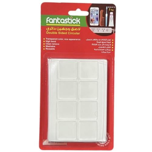 لاصق بوجهين شفاف - مربع