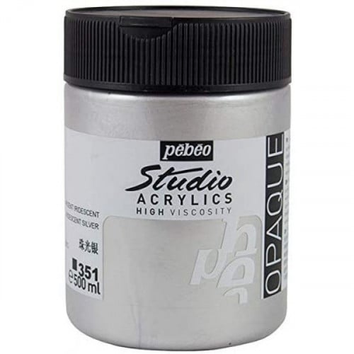 أكريلك رصاصي pebeo studio acrylics high viscosity silver