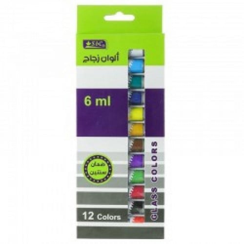 ألوان زجاج عصار 6 مل  12 لون SBC