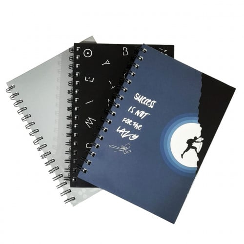 دفتر إنجليزي مقوى سلك 100 BOOKEY | A5