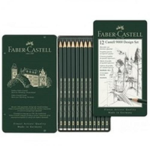 أقلام درجات تظليل فيبركاستل 12 قلم Castell 9000