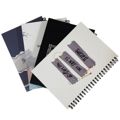 دفتر عربي مقوى مسطر سلك BOOKEY | A4