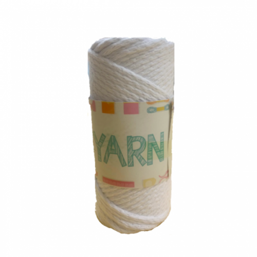 خيوط مكرمية بلون ابيض من Lung yarn