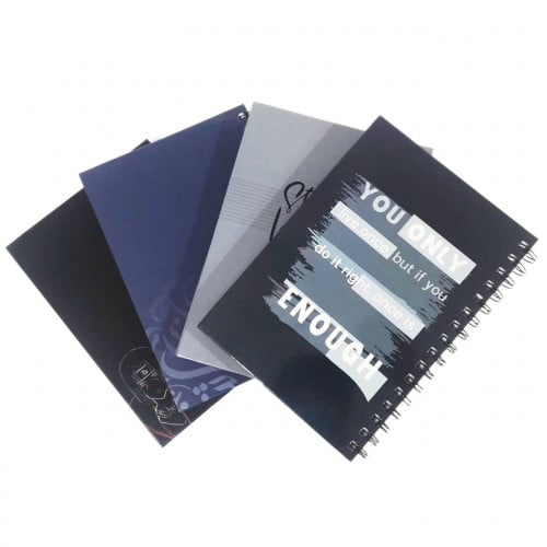 دفتر عربي مقوى مسطر سلك 100 BOOKEY | A5