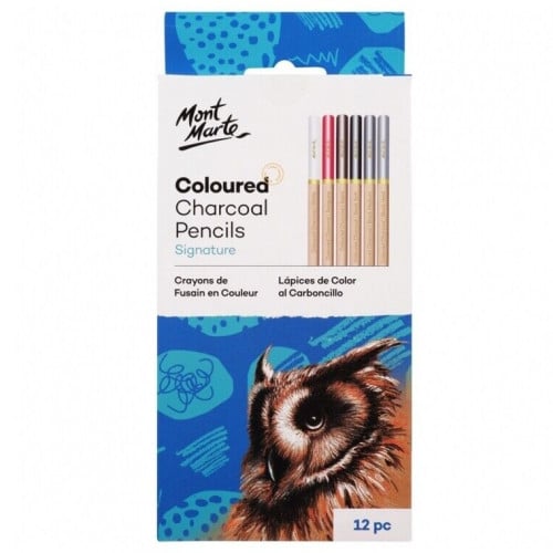 طقم ألوان فحم 12 | Mont Marte