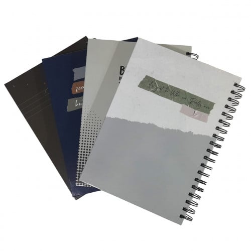 دفتر فواصل عربي مقوى مسطر سلك BOOKEY | B5