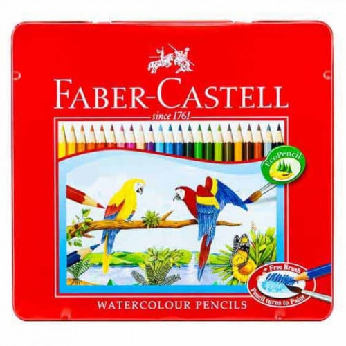 ألوان خشبية مائية مسطحة بعدة احجام | FABER-CASTELL