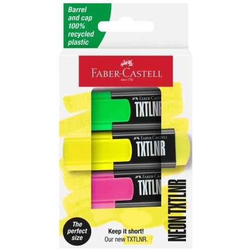 طقم أقلام تظهير صغير 3 ألوان | FABER-CASTELL