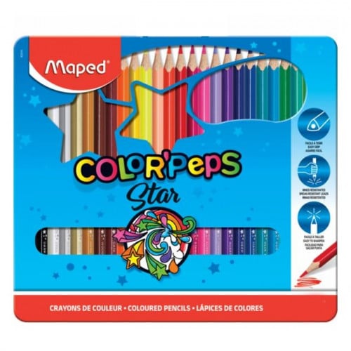 ألوان خشبية مسطحة بعدة احجام | MAPED