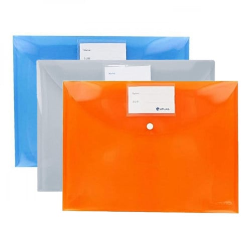 ملف طقطق شفاف بعدة ألوان | ATLAS