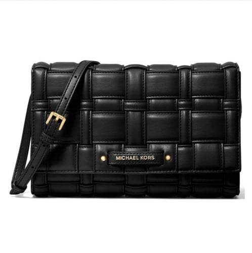 مايكل كورس حقيبة كروس آيفي كبيرة منسوجة