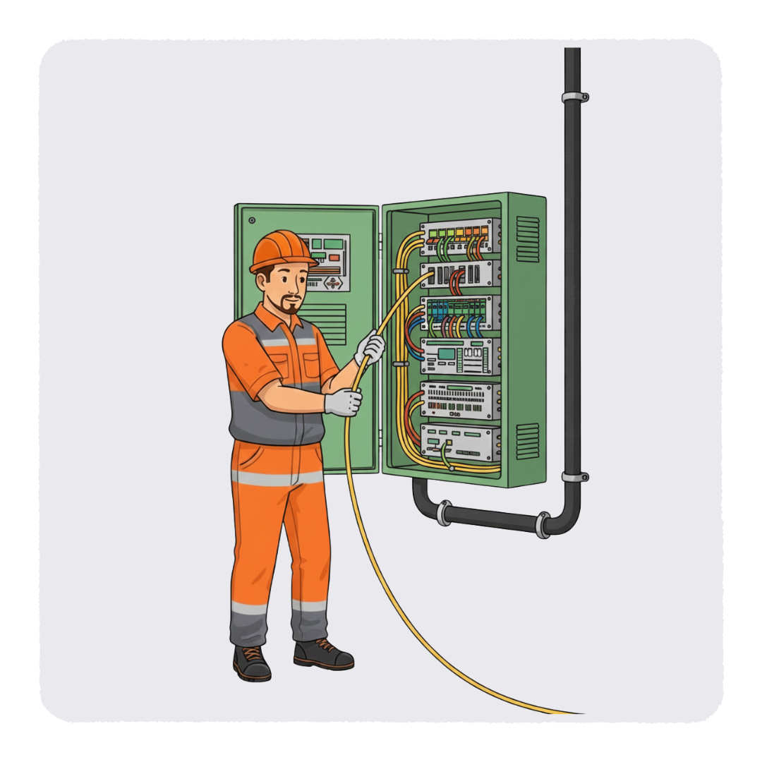 تمديد سلك الفايبر