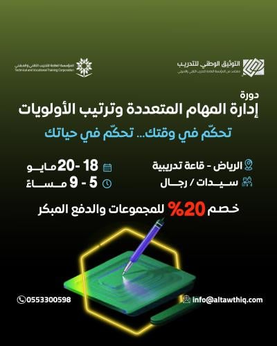 دورة إدارة المهام المتعددة وترتيب الأولويات
