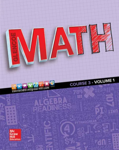 Glencoe Math, Course 3, Your  Edition, Student Edition, Volume 1 (9780076683345)