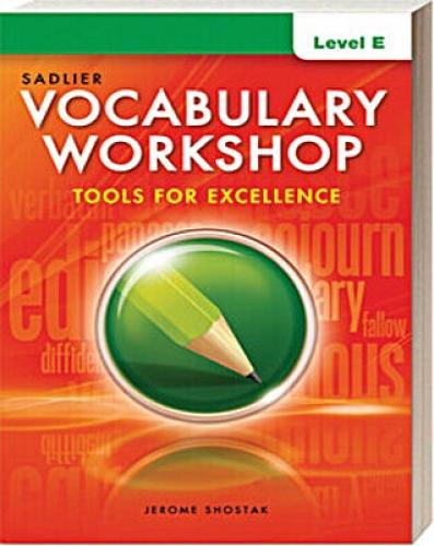 Vocabulary Workshop Level E Tools for Excellence (2022) (9781421718101)