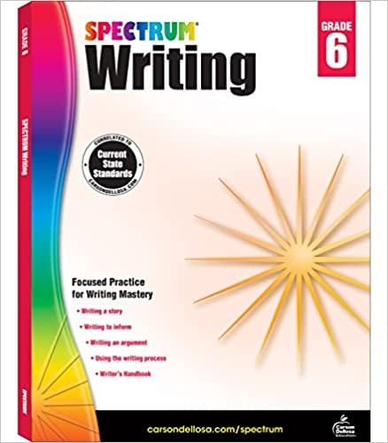 Spectrum Paperback Writing Book, Grade 6(9781483812014)